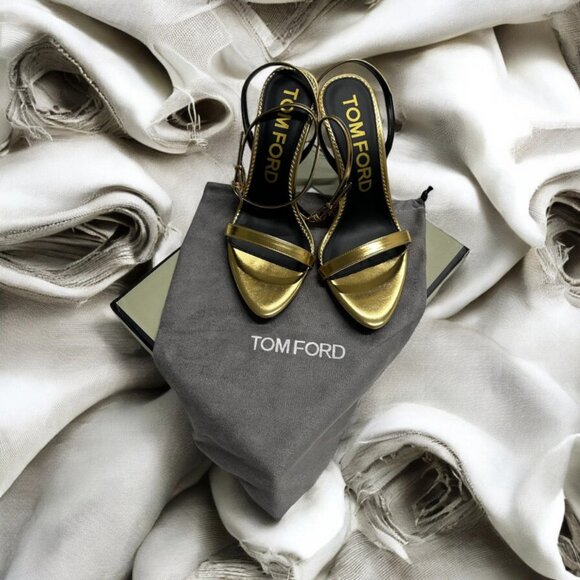 Tom Ford Gold Heels - Picture 3 of 8